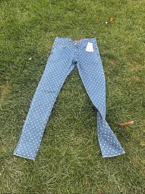 Guess Blue Polka Dot Skinny Jeans